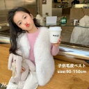 毛皮ベスト キッズ 子供服 ファーベスト チョッキ 子ども 袖なし 毛皮 上着 ベビー 無地 厚手 フェイクファー 結婚式披露宴 ジュニア服 ふわふわ アウター 冬物 秋冬 送料無料(4)