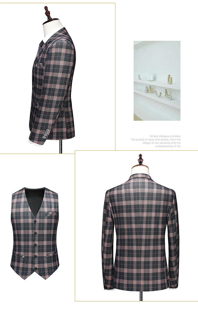 メンズスーツ 3ピース スリーピーススーツ ビ...の紹介画像3