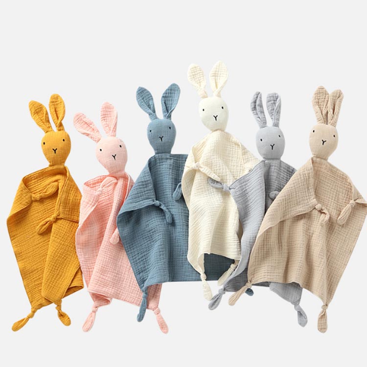 ガーゼ 安心毛布 ベビータオル タオル キッズ タオル ウサギ ブランキー タオル 赤ちゃん ぬいぐるみ ハンカチ ベビーコンフォーター 赤ちゃん 子供 ベビータオル ハンカチ ウォッシュクロス ニューボーンフォト ぬいぐるみ 動物 アニマル ベビー用品 出産祝い 2