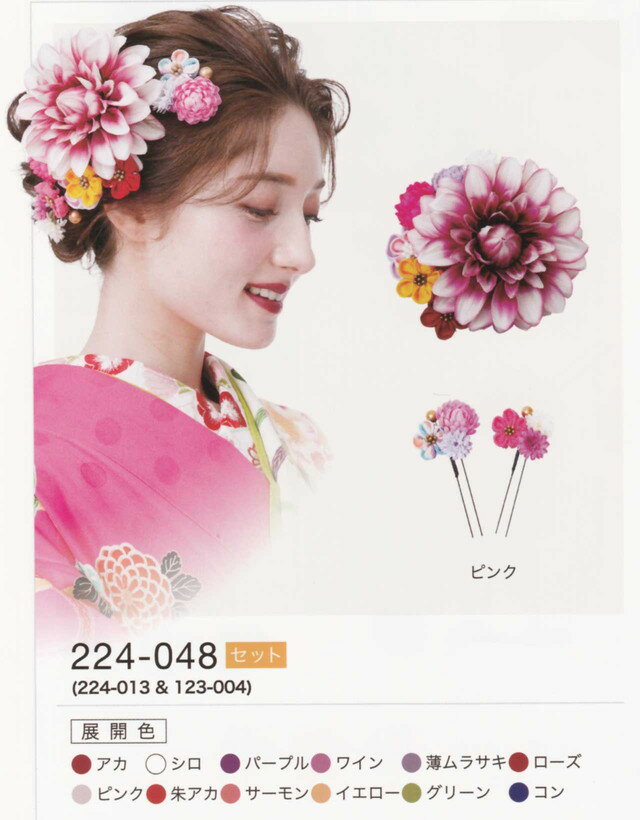 髪飾り ヘアアクセサリー ブランド 振袖 成人式 卒業式 に使える コーム （全12種類）No.224-048