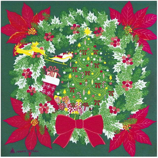 　　綿小ふろしき 美しい四季の柄の風呂敷です。 季節のモチーフで描かれたリースがポイント。 包んで良し、飾って季節の移ろいを楽しむのもおすすめです。 　・品質　　綿100%（シャンタン） 　・サイズ　約50cm幅 風呂敷デザイナー浅山美里による“包む”をテーマにした遊び心たっぷりな風呂敷シリーズ。 包んだり結んだりすることで平面のデザインが立体的なデザインに変化します。 ※こちらの商品はお取り寄せになります。場合によって1週間程度お待ち頂く可能性がございます。ご了承ください。　　綿小ふろしき 美しい四季の柄の風呂敷です。 季節のモチーフで描かれたリースがポイント。 包んで良し、飾って季節の移ろいを楽しむのもおすすめです。 　・品質　　綿100%（シャンタン） 　・サイズ　約50cm幅 風呂敷デザイナー浅山美里による“包む”をテーマにした遊び心たっぷりな風呂敷シリーズ。 包んだり結んだりすることで平面のデザインが立体的なデザインに変化します。 ※こちらの商品はお取り寄せになります。場合によって1週間程度お待ち頂く可能性がございます。ご了承ください。