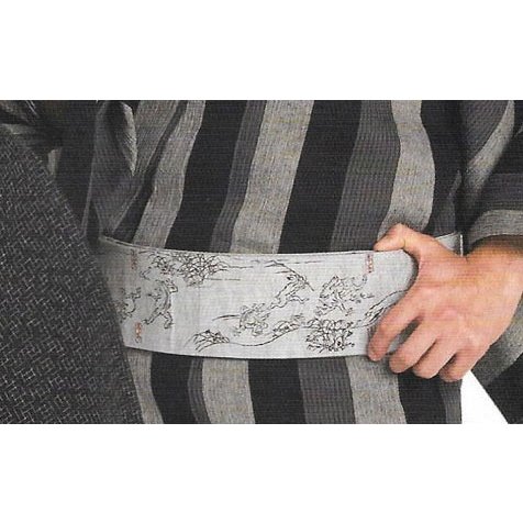 光源氏帯「男帯」No,386・綿100％ 長さ：約415cm 幅：約9.5cm