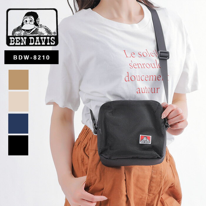 MESH POCKET SQUARE BAG ショルダーバッグ BEN DAVIS ベン デイビス ショルダー 斜め掛け メッシュ コンパクト 男女兼用 ゴリラ ストリート STREET BRAND フェス FES サブバッグ ワークブランド 贈り物 男 女 ギフト プレゼント 散歩