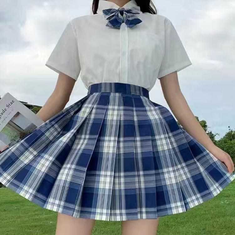 チェック柄 中学生 2点セット 学生服 ミニ丈 女子JK制服 ハイウエスト コスチューム衣装 ボトムス 衣装 仮装 コスプレ レディース 高校生 可愛い XS-2XL スカート+リボン 学園祭 大人 プリーツスカート