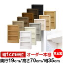 日本製 本棚 F★★★★ 低ホルムアルデヒド【イージーロック棚受タイプ】オーダー 本棚 収納 棚 書棚 ラック サイズオーダー 薄型 オーダーマルチラック 奥行19cm 高さ70cm 幅35cm【耐荷重 タフタイプ】(3)