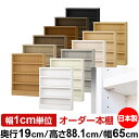 日本製 本棚 F★★★★ 低ホルムアルデヒド【イージーロック棚受タイプ】オーダー 本棚 収納 棚 書棚 ラック サイズオーダー 薄型 オーダーマルチラック 奥行19cm 高さ88.1cm 幅65cm【耐荷重 タフタイプ】