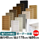 日本製 本棚 F★★★★ 低ホルムアルデヒド【イージーロック棚受タイプ】オーダー 本棚 収納 棚 書棚 ラック サイズオーダー 大容量【送料無料】オーダーマルチラック 奥行40cm 高さ178cm 幅86cm【耐荷重 タフタイプ】