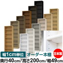 【イージーロック棚受タイプ】オーダー 本棚 収納 棚 書棚 ラック サイズオーダー 大容量【送料無料】オーダーマルチラック 奥行40cm 高さ200cm 幅49cm【標準タイプ】【本収納 シンプル 頑丈 書庫 オープンラック ファイル 書類 カタログ レコード 収納】