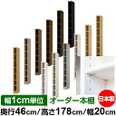 日本製 本棚 F★★★★ 低ホルムアルデヒド【イージーロック棚受タイプ】オーダー 本棚 収納 棚 書棚 ラック サイズオーダー 奥深 大容量【送料無料】オーダーマルチラック 奥行46cm 高さ178cm 幅20cm【標準タイプ】