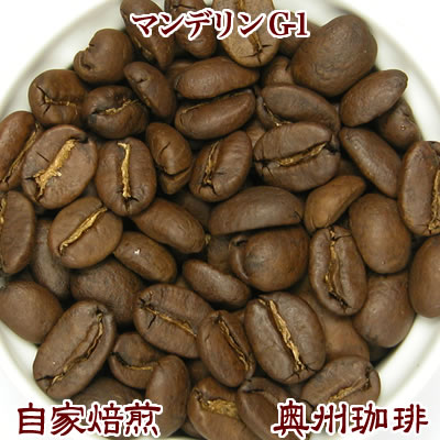 自家焙煎コーヒー豆ストレートコーヒー【マンデリン G-1】500g