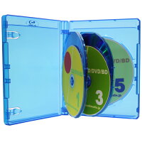 【楽天市場】22mm厚に5枚のblu-rayディスクを収納 22mm厚5枚収納blu-rayケースクリアブルー 1個 G：オーバルマルチメディア楽天市場店