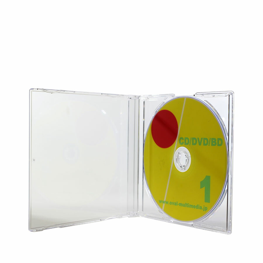 マキシCDケース　CD1枚収納 7mm厚 マキシケース クリア 1個 ロゴ無