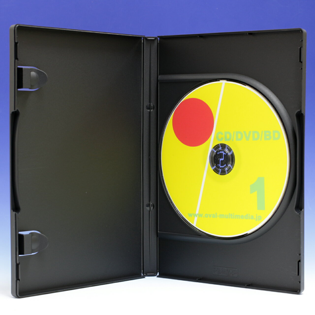 日本製 15mm厚に1枚収納 DVDケース ポップマンボウ 新ブラック1個