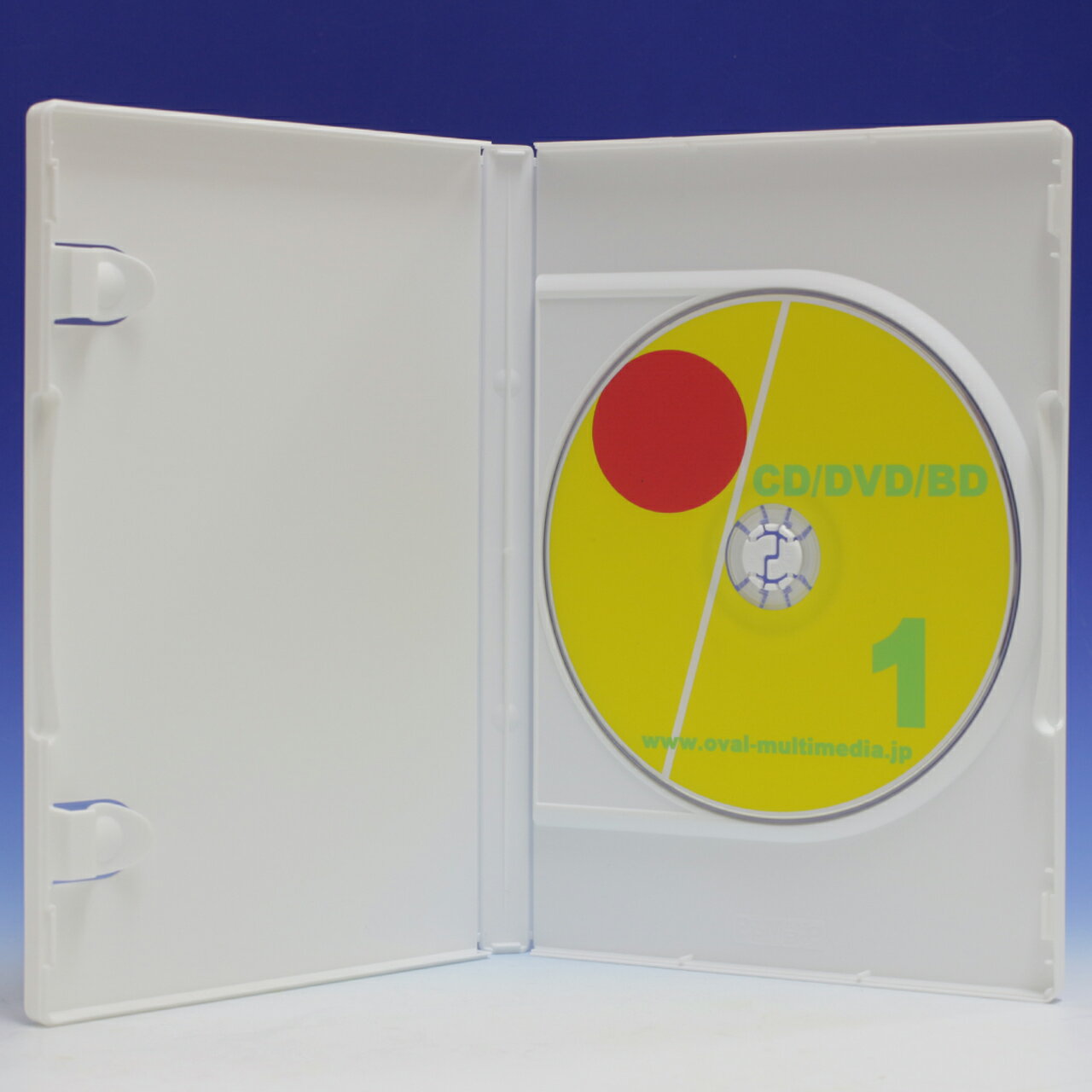 日本製 15mm厚に1枚収納 DVDケース ポップマンボウ 新ホワイト10個