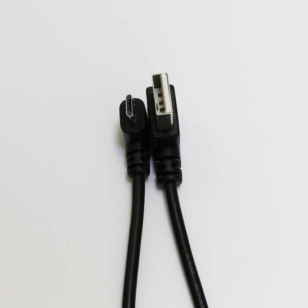 オーバルマルチメディア楽天市場店の急速充電対応 両端L型 右向microUSB 右向USB-A ケーブル20cm｜アングル2