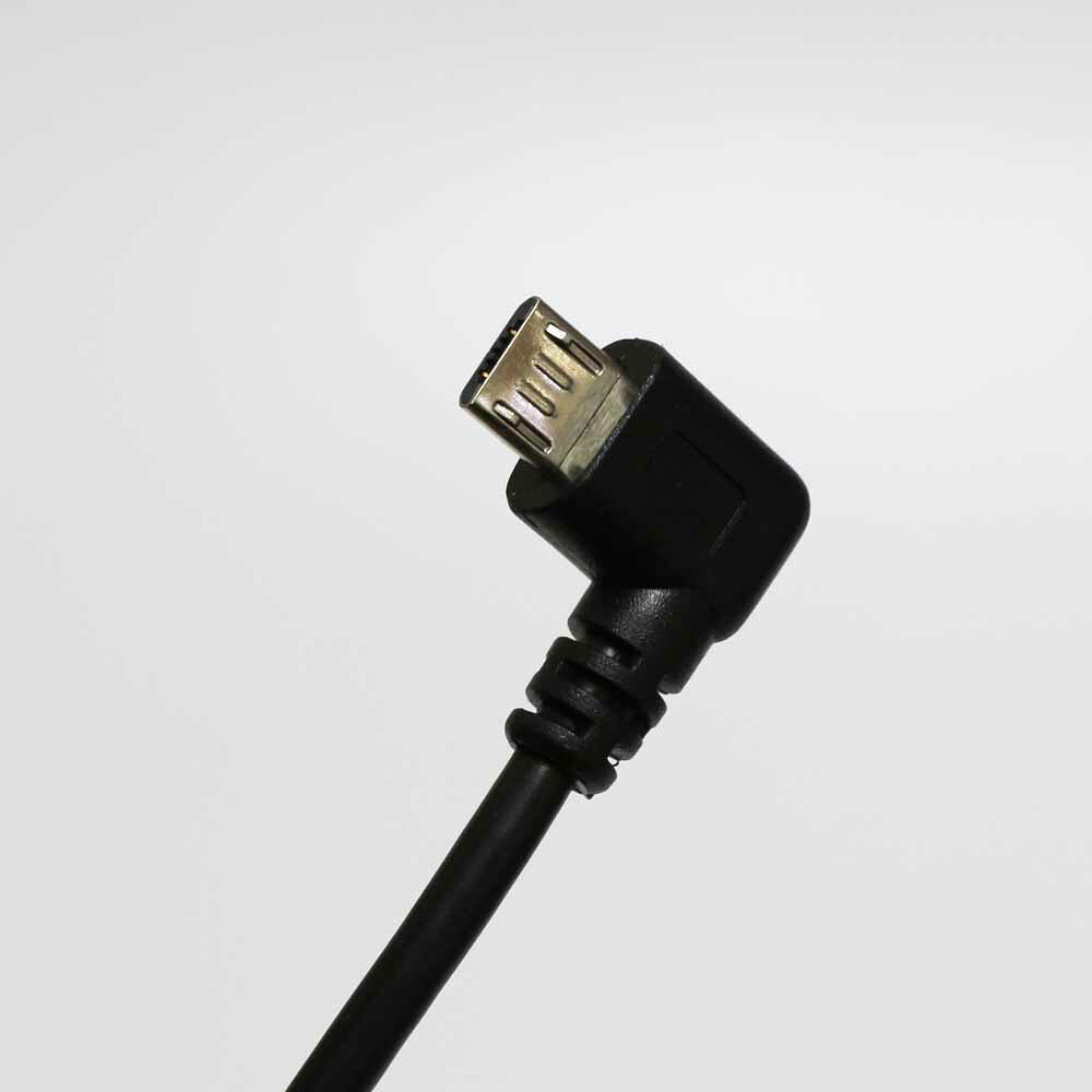 オーバルマルチメディア楽天市場店の急速充電対応 両端L型 右向microUSB 右向USB-A ケーブル20cm｜アングル3