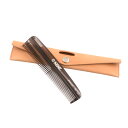【公式】G.B.KENT 132mm ハンドメイドポケットコーム レザーケース付き R7TGCASE 英国王室御用達