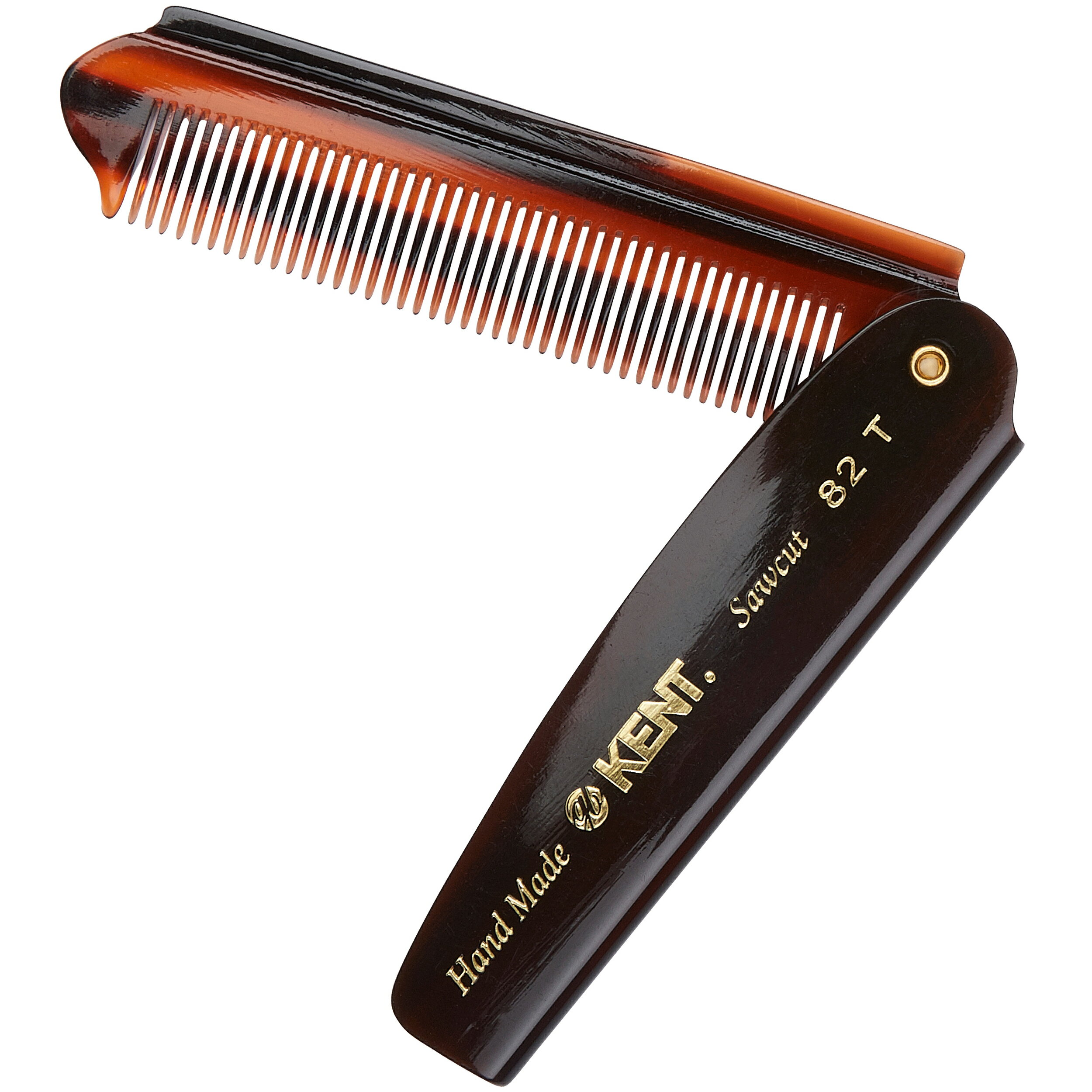 ケント 高級 ハンドメイド ヘアコーム 英国王室御用達 190mm 折りたたみ ポケットコーム 82T 天然由来樹脂 …