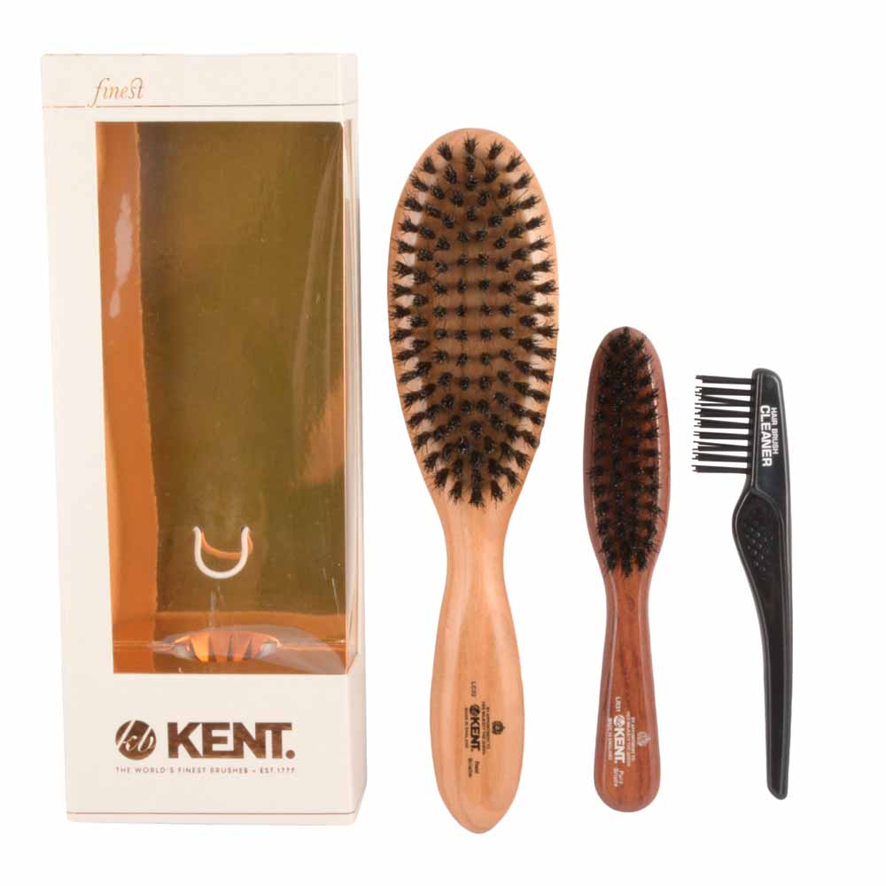 G.B.KENT (ジービー ケント) 英国製 英国王室御用達 豚毛 ヘアブラシ ギフトセット 高級