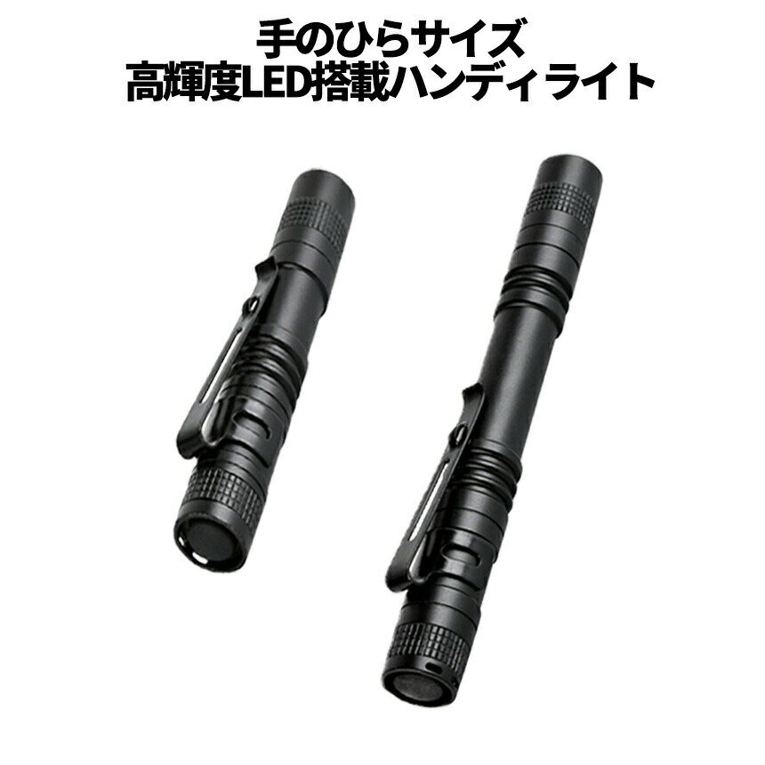 [全品ポイント10倍★マラソン開催] ペン型 LED ライト 大小 2本セット 懐中電灯 電池式 ペン 非常用 作業 細身 LEDライト ミニライト 乾電池 夜間 散歩 ウォーキング PENNTYOMI 送料無料 PT