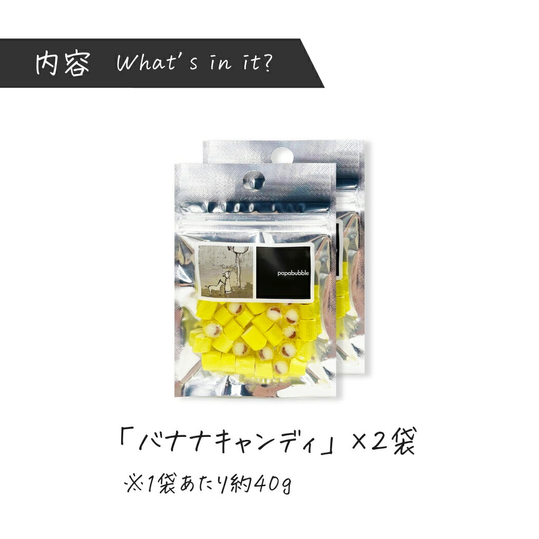 【バナナキャンディセット】 キャンディ 40g×2袋セット 飴 お菓子 プレゼント かわいい 手作り プチギフト フルーツ PAPABUBBLE papabubble パパブブレ 3980円以上で送料無料