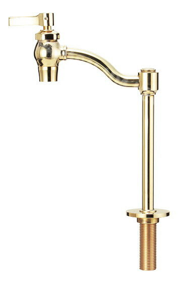 蛇口 水栓 エッセンス NEW 立豆栓 真鍮 ブラス ゴールド レトロ おしゃれ 単水栓 置型手洗器用（旧品番：E382019）