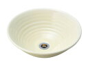 手洗い鉢 手洗い器 洗面ボール 和風 【雲母】黄白磁 kihakuji（Small φ320） 洗面ボウル 美濃焼 水鉢