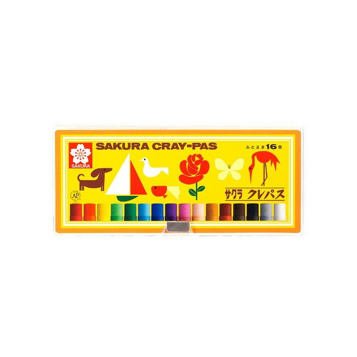 サクラクレパス クレパス太巻16色(ソフトケース入り) LP16S