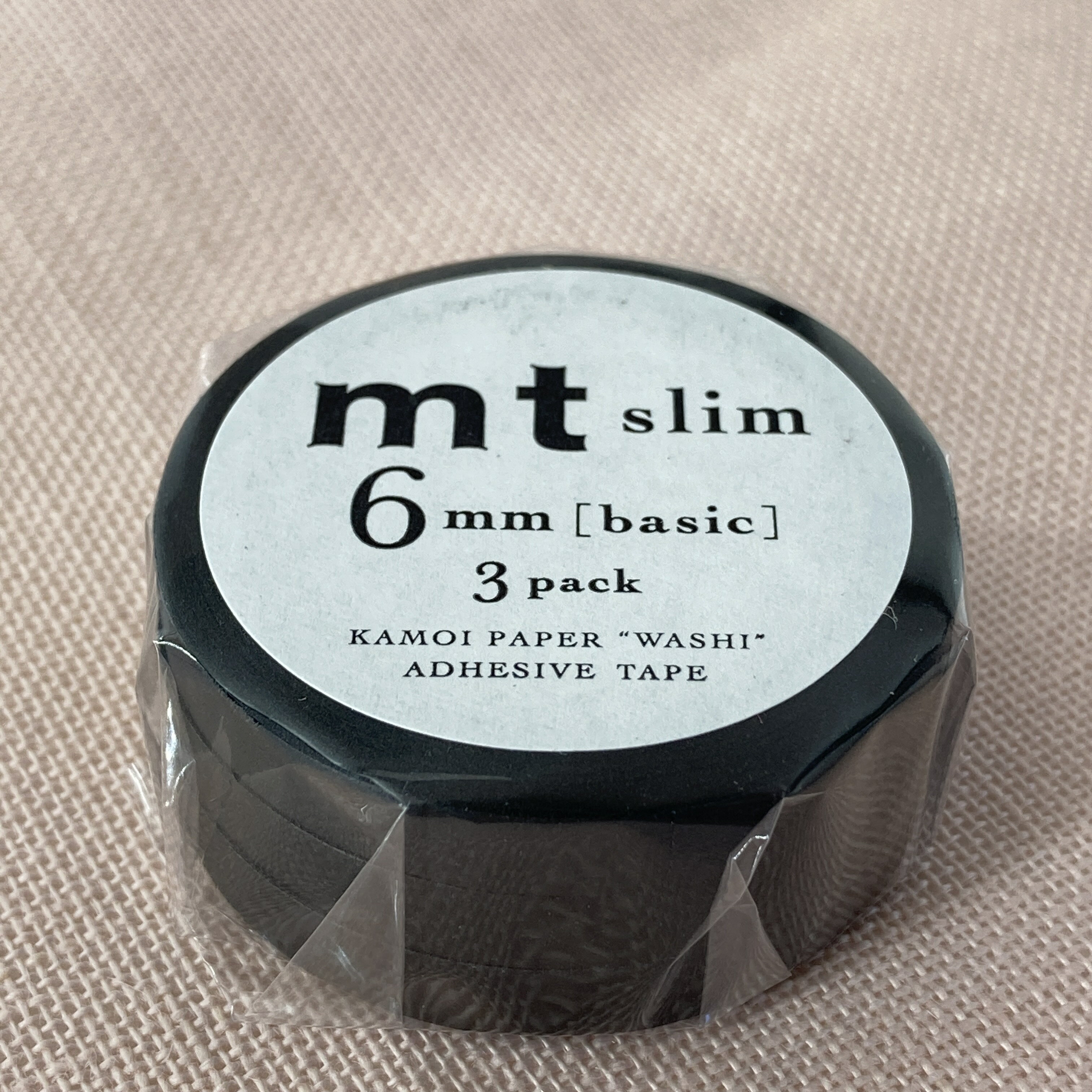 カモ井加工紙 mt slim basic J マスキングテープ マットブラック MTSLIM22R