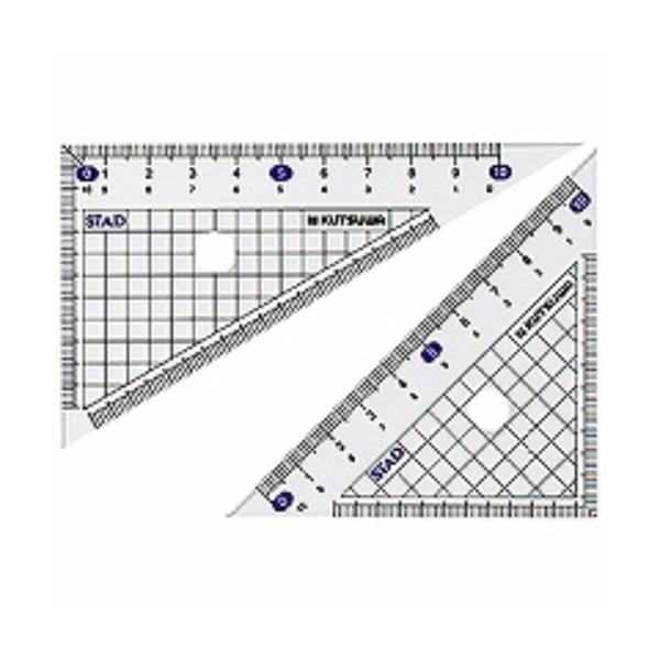 クツワ メタクリル三角定規 10cm HA120