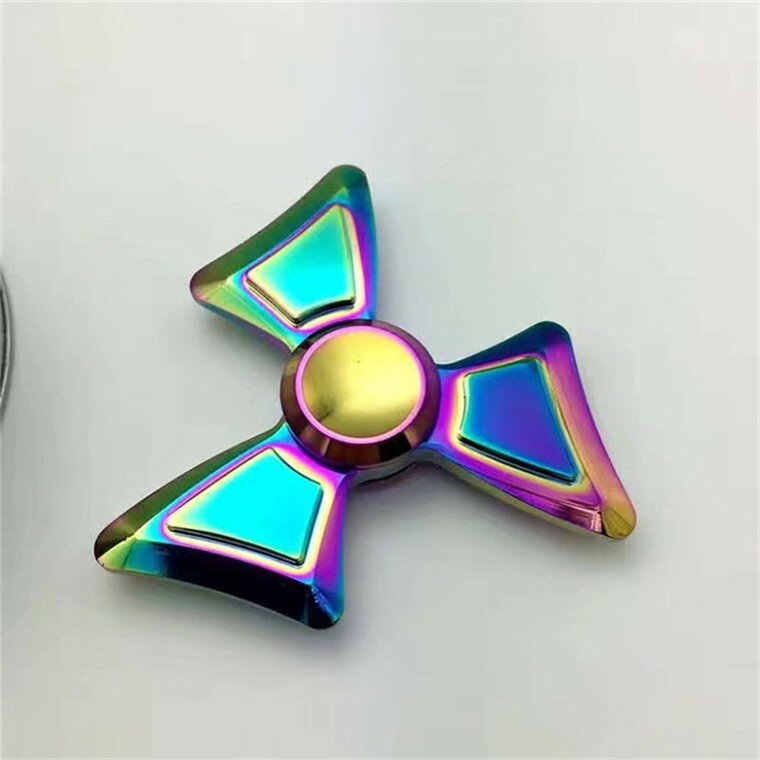 ハンドスピナー Hand spinner 指スピナー ストレス解消 トビナイフ 指のこま 独楽回し 合金製 おもちゃTOY ウィジェット フォーカス hand fidget toy 金属製 おしゃれ かっこいい 人気 個性的 ユニーク 黄銅 合金 レインボー 上品 送料無料