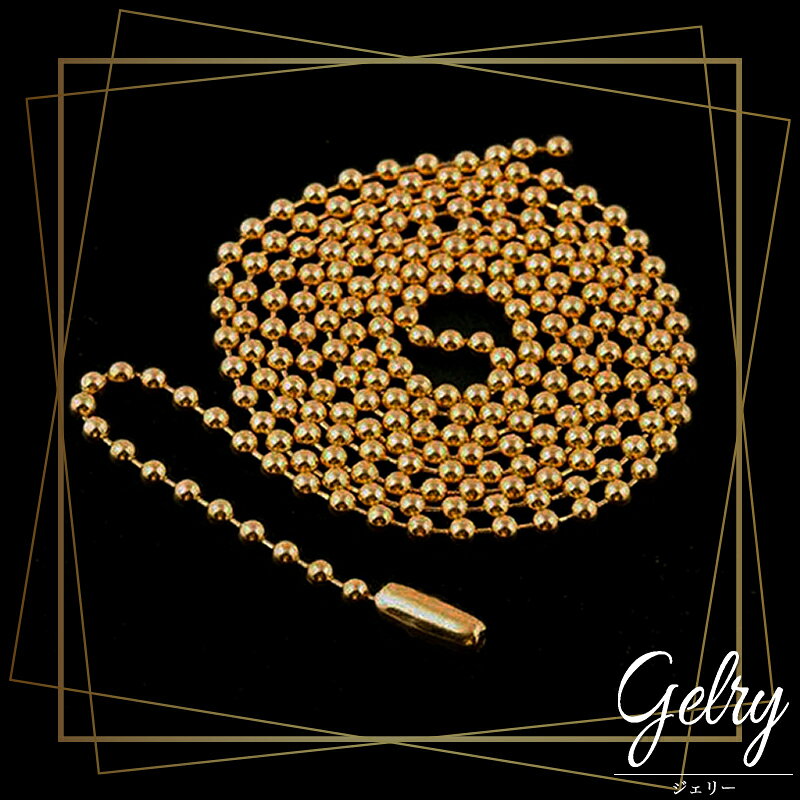 メンズ ネックレス チェーン ボールチェーン 1.2mm ゴールド 22KGP ジュエリー 贈り物 誕生日 プレゼント お兄系 アクセサリー シルバー 彼氏 人...