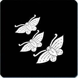 【送料無料】家紋シール 三つ飛び蝶 丸型 or 四角 KS-1542