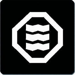 【送料無料】家紋シール 折敷に縮み三文字 丸型 or 四角 KS-2069