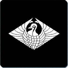 【送料無料】家紋シール 鶴菱 丸型 or 四角 KS-2390