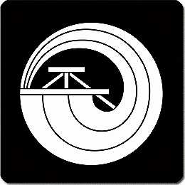 【送料無料】家紋シール 一つ帆巴 丸型 or 四角 KS-3806