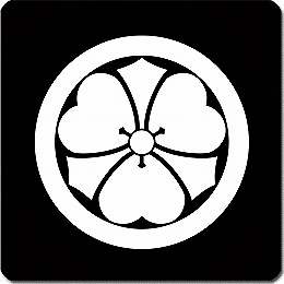 【送料無料】家紋シール 丸に剣片喰 丸型 or 四角 KS-4309