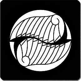 【送料無料】家紋シール 二つ割り河骨 丸型 or 四角 KS-4555