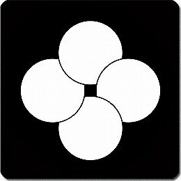 【送料無料】家紋シール 四つ重ね星 丸型 or 四角 KS-4906