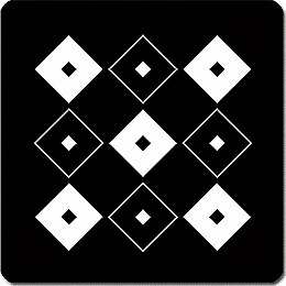 【送料無料】家紋シール 陰陽繋ぎ九つ目 丸型 or 四角 KS-5666