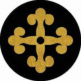 【送料無料】家紋シール 花クルス 丸型 or 四角 KS-0283 2