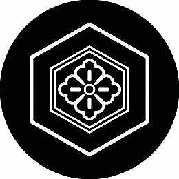 乐天商城 - 【送料無料】家紋シール 陰亀甲に四方花菱 丸型 or 四角 KS-0148