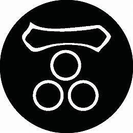 乐天商城 - 【送料無料】家紋シール 陰長門三つ星 丸型 or 四角 KS-0186