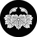 【送料無料】家紋シール 蟹蔦 丸型 or 四角 KS-0321