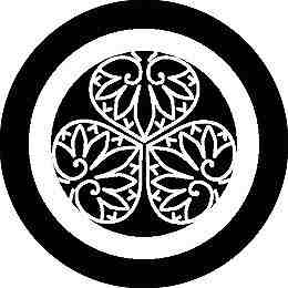 乐天商城 - 【送料無料】家紋シール 丸に陰三つ葵 丸型 or 四角 KS-0448