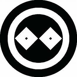 乐天商城 - 【送料無料】家紋シール 丸に繋ぎ二つ目 丸型 or 四角 KS-0509