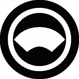 乐天商城 - 【送料無料】家紋シール 丸に地紙 丸型 or 四角 KS-0682