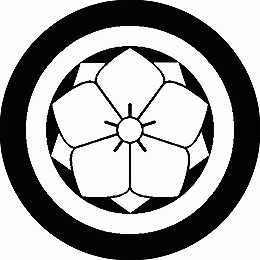 乐天商城 - 【送料無料】家紋シール 丸に八重桔梗 丸型 or 四角 KS-0735