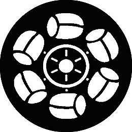 【送料無料】家紋シール 丸に六つ水車 丸型 or 四角 KS-0826