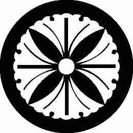 【送料無料】家紋シール 丸四つ銀杏 丸型 or 四角 KS-0843